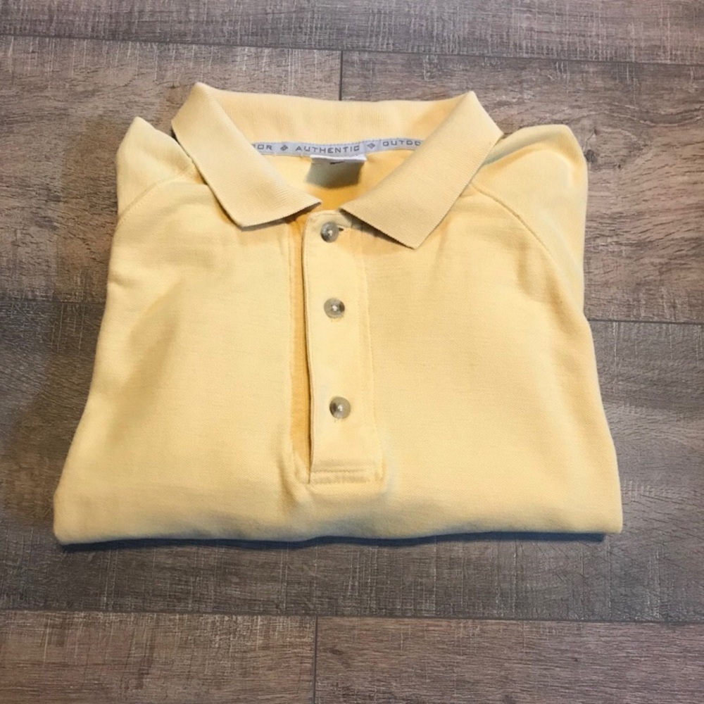 Columbia Mens yellow polo size xl
